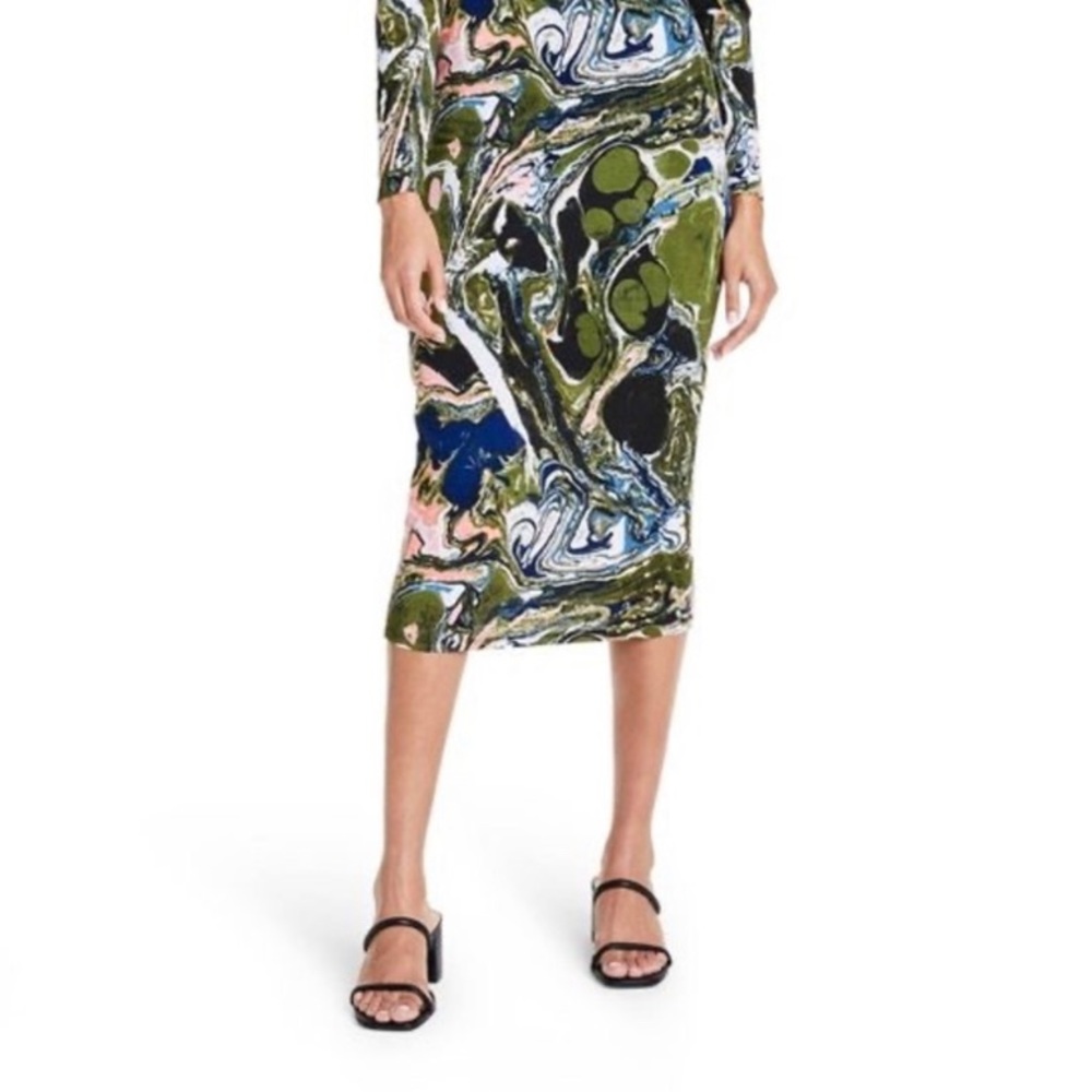 Women's Marble Print Textured Knit Pencil Skirt - Rachel Comey x Target